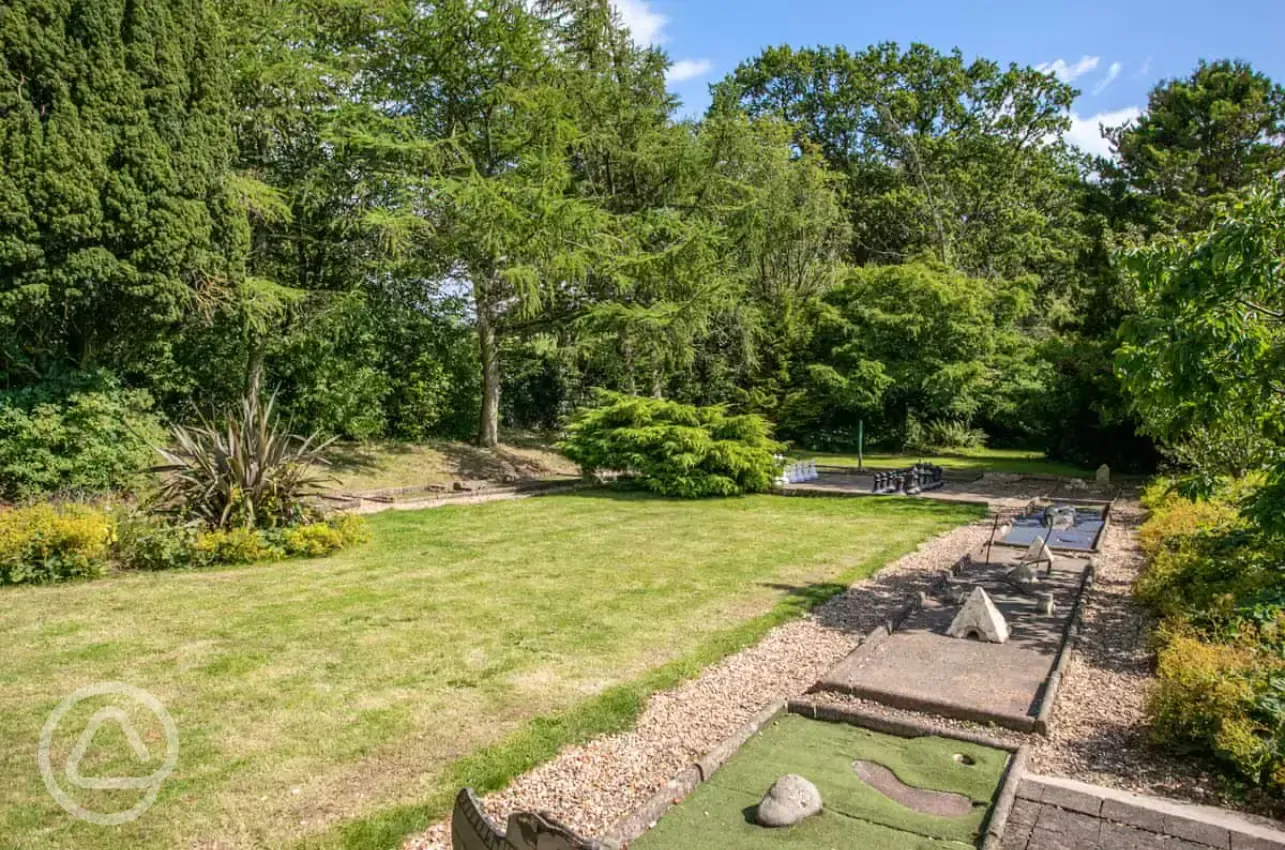 Crazy golf in the Orchard Garden