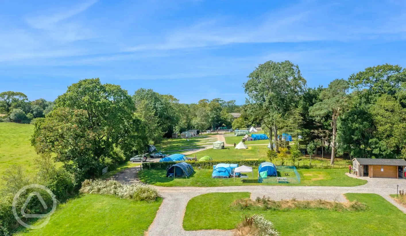 Aerial of the campsite