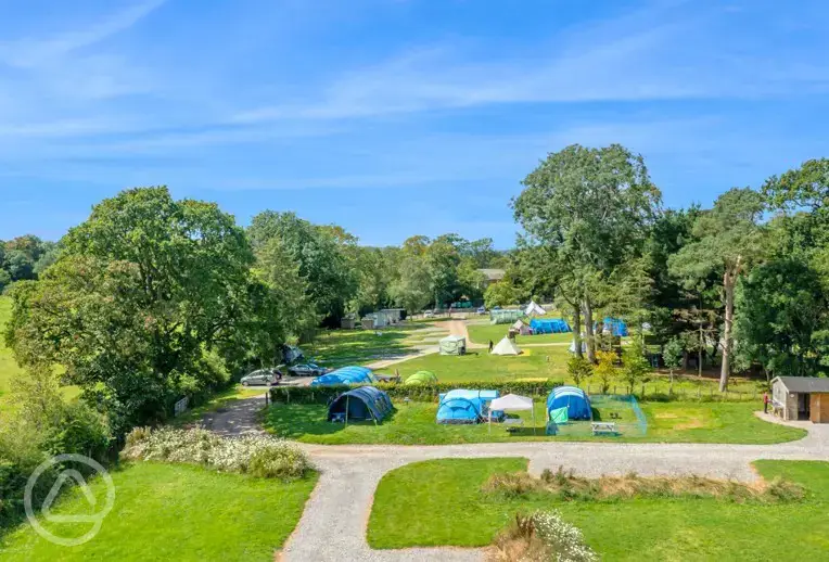 Aerial of the campsite