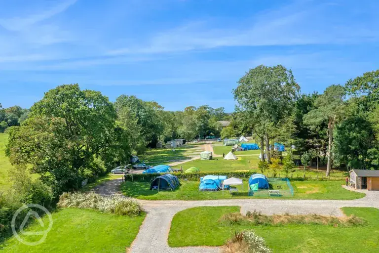Aerial of the campsite
