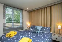 Stargazer glamping cabin double bedroom