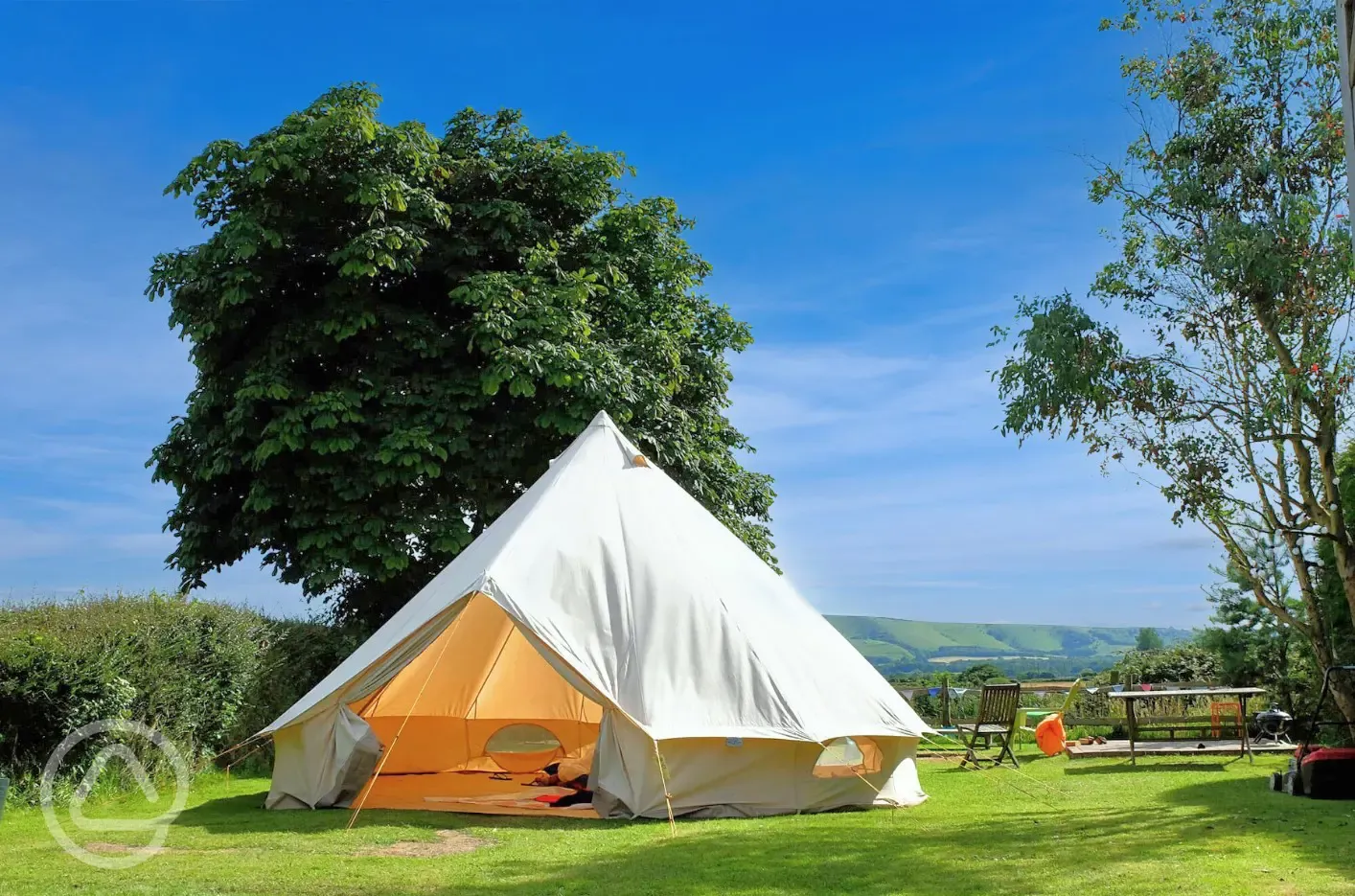Large unfurnished bell tent (bring all the usual camping gear)
