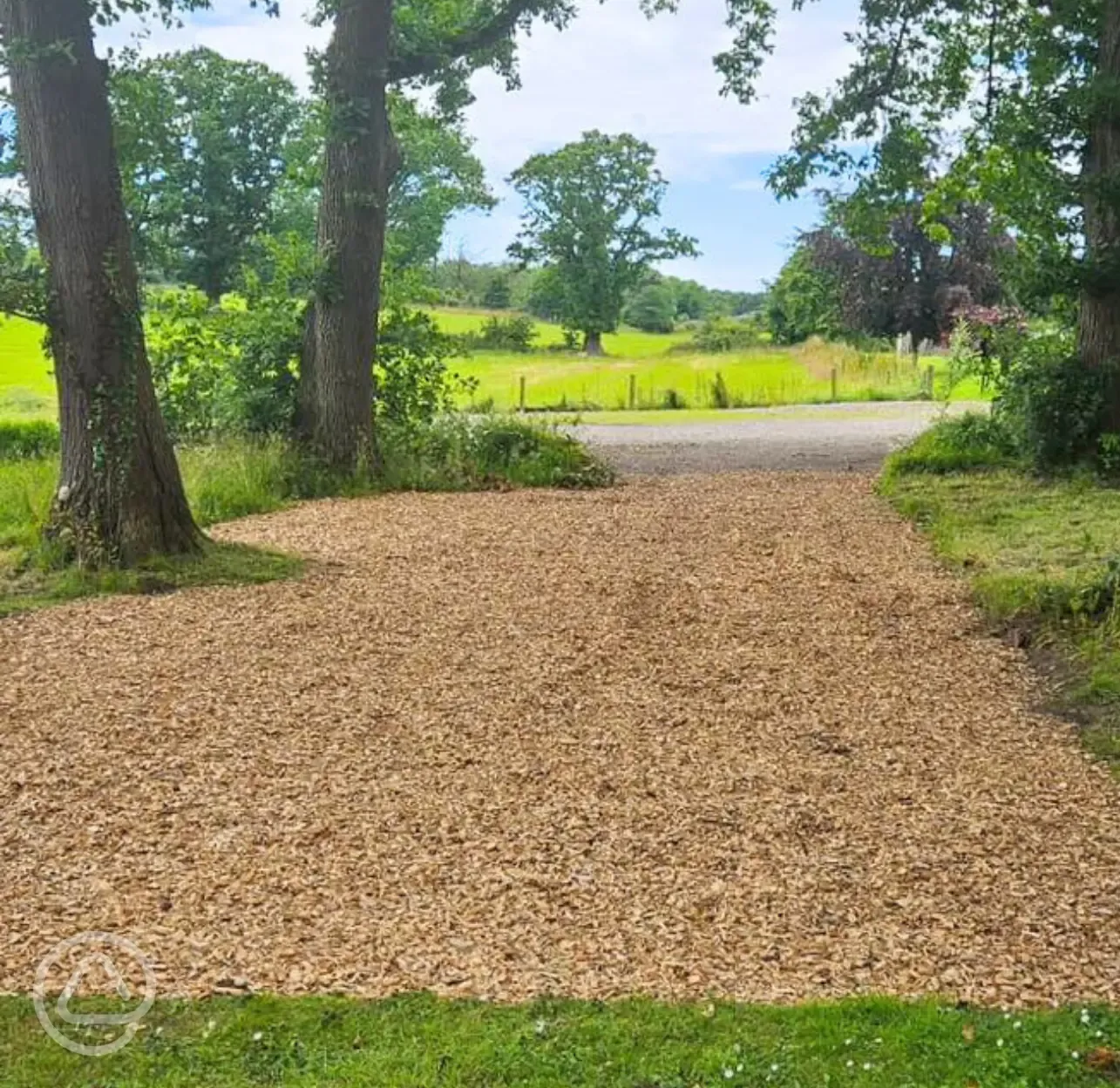 Bark hardstanding pitches with private hot tubs and electric hook ups