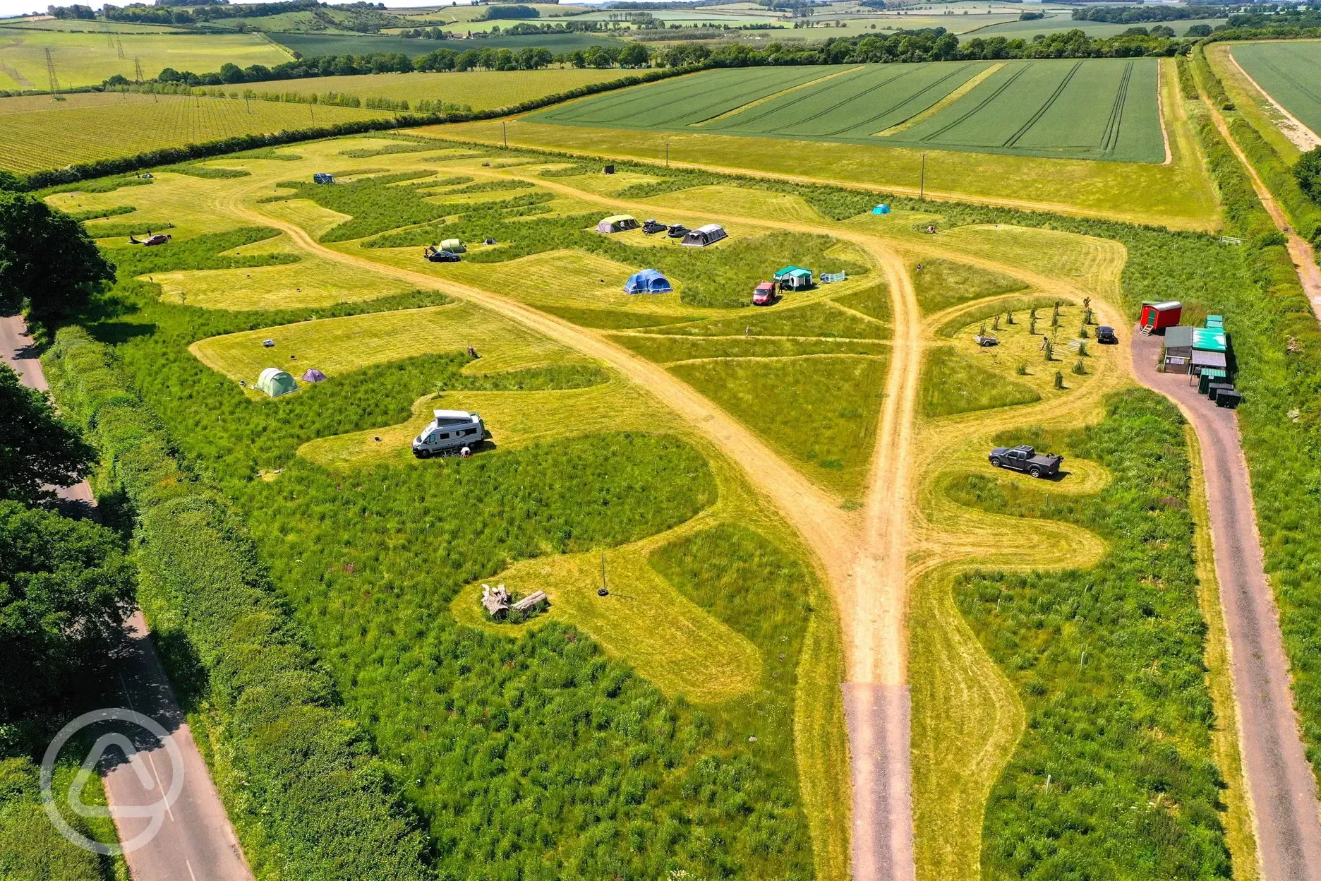 Aerial of the campsite