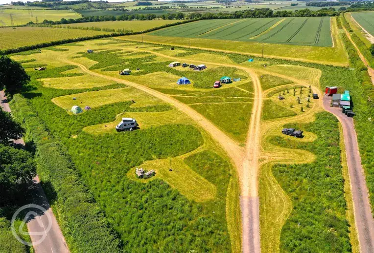 Aerial of the campsite