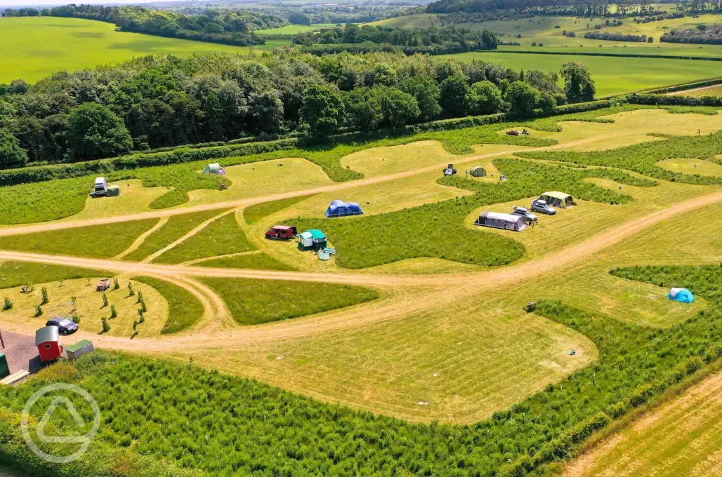 Aerial of the campsite