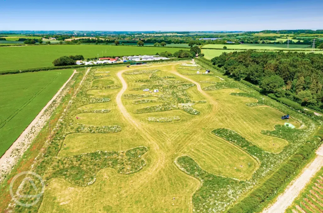 Aerial of the campsite