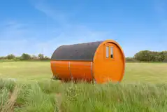 Barrel camping pod