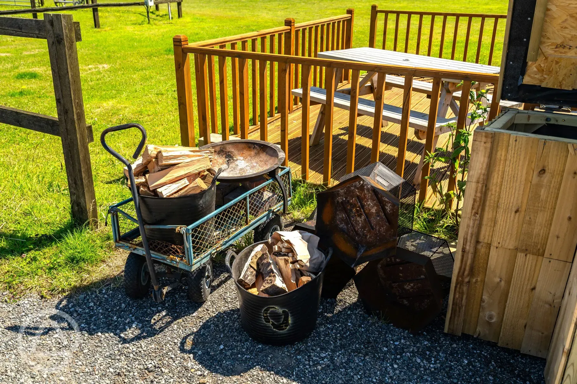 Fire pits for hire (extra cost)