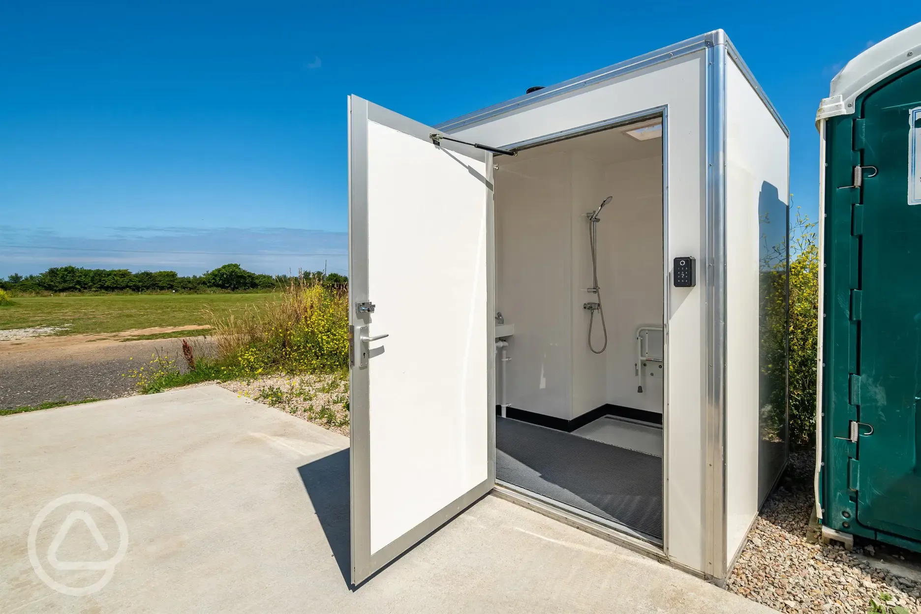 Accessible bathroom with no-step access