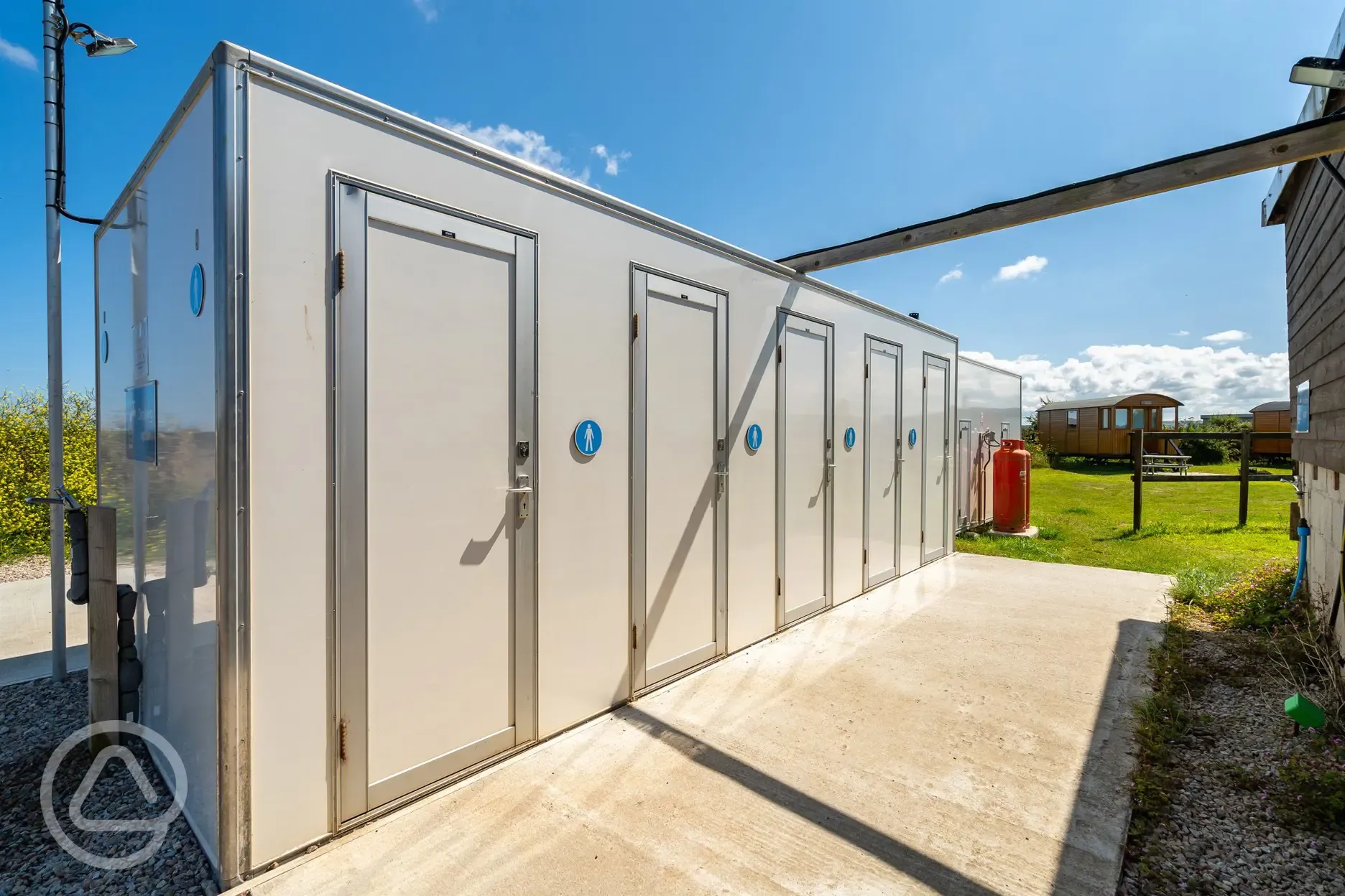 Modern portable facilities with ladies' and gents' bathrooms