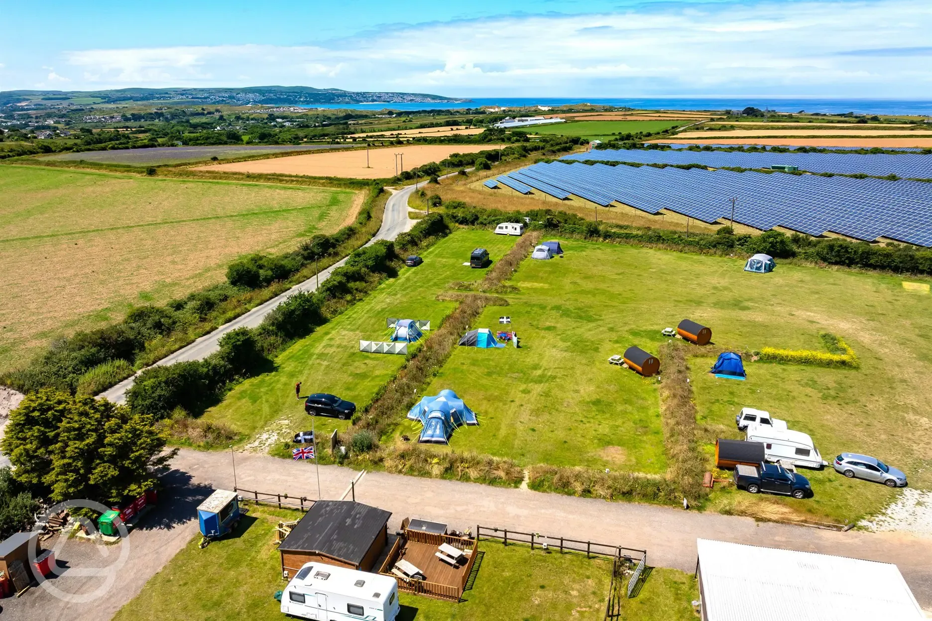 Aerial of the campsite