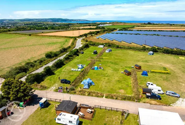 Aerial of the campsite