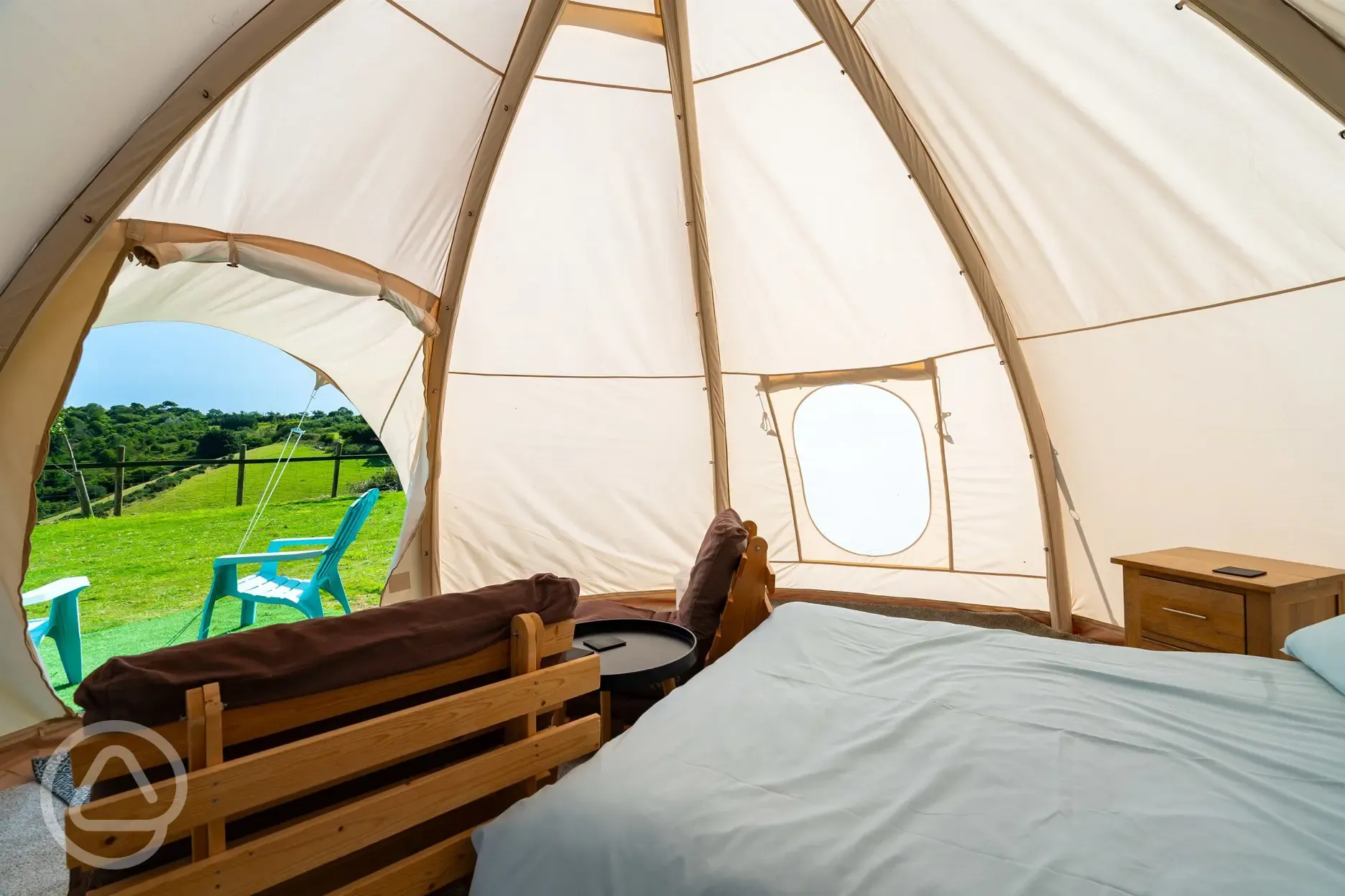 Bell tent interior