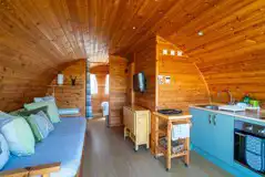 Glamping pod interior Glamping pod interior