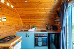 Glamping pod kitchenette Glamping pod kitchenette
