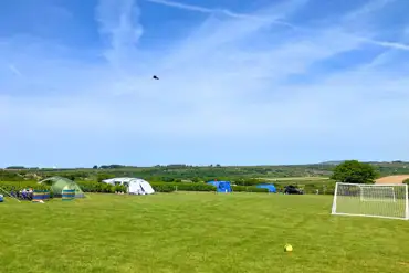 Camp field for tents, trailer tents and campervans at Hillcrest Views Campsite
