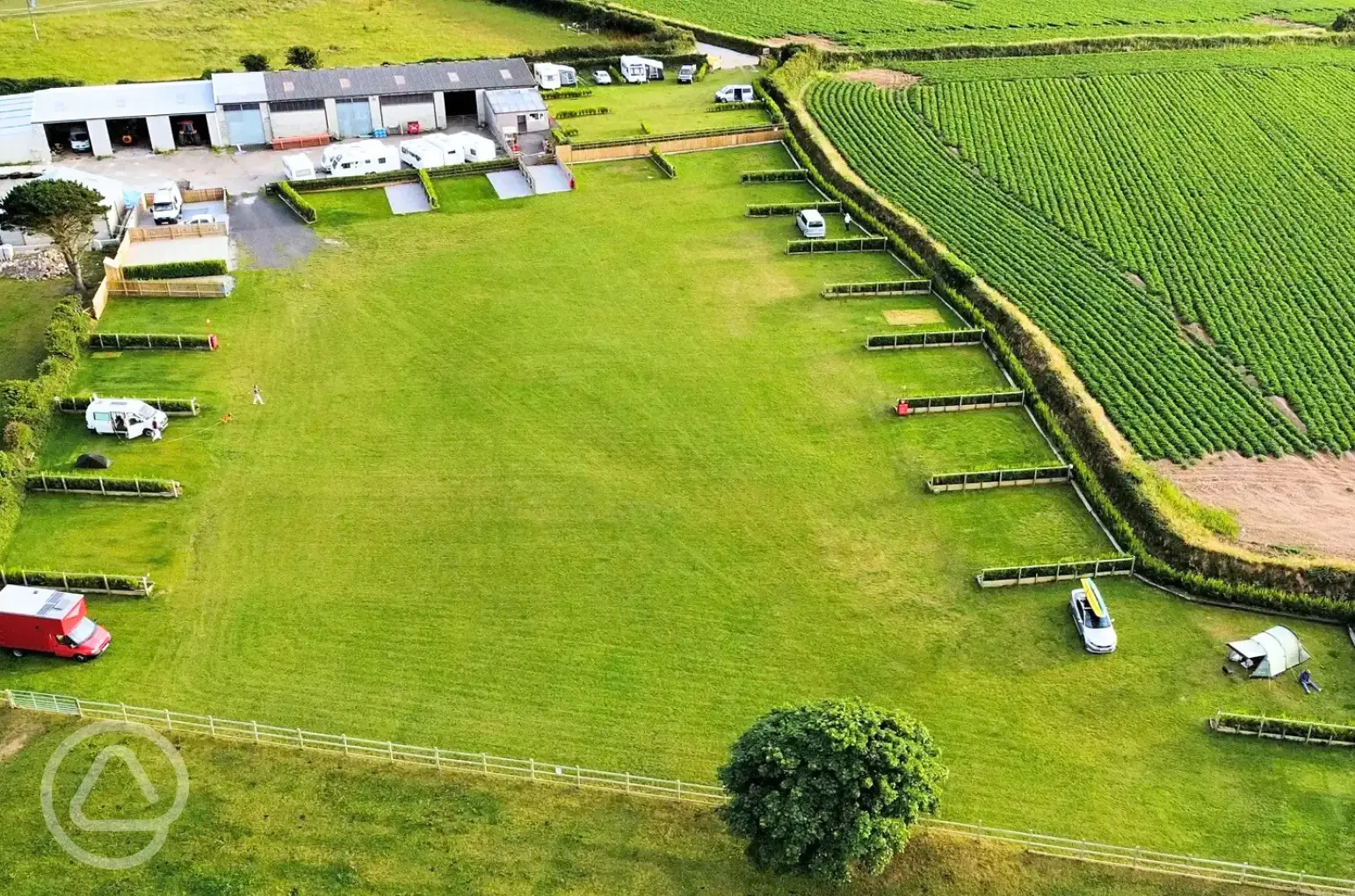 Aerial of the campsite
