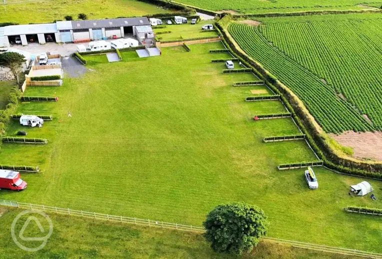 Aerial of the campsite