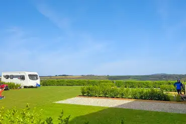 Fully serviced grass and gravel pitches at Hillcrest Views Campsite