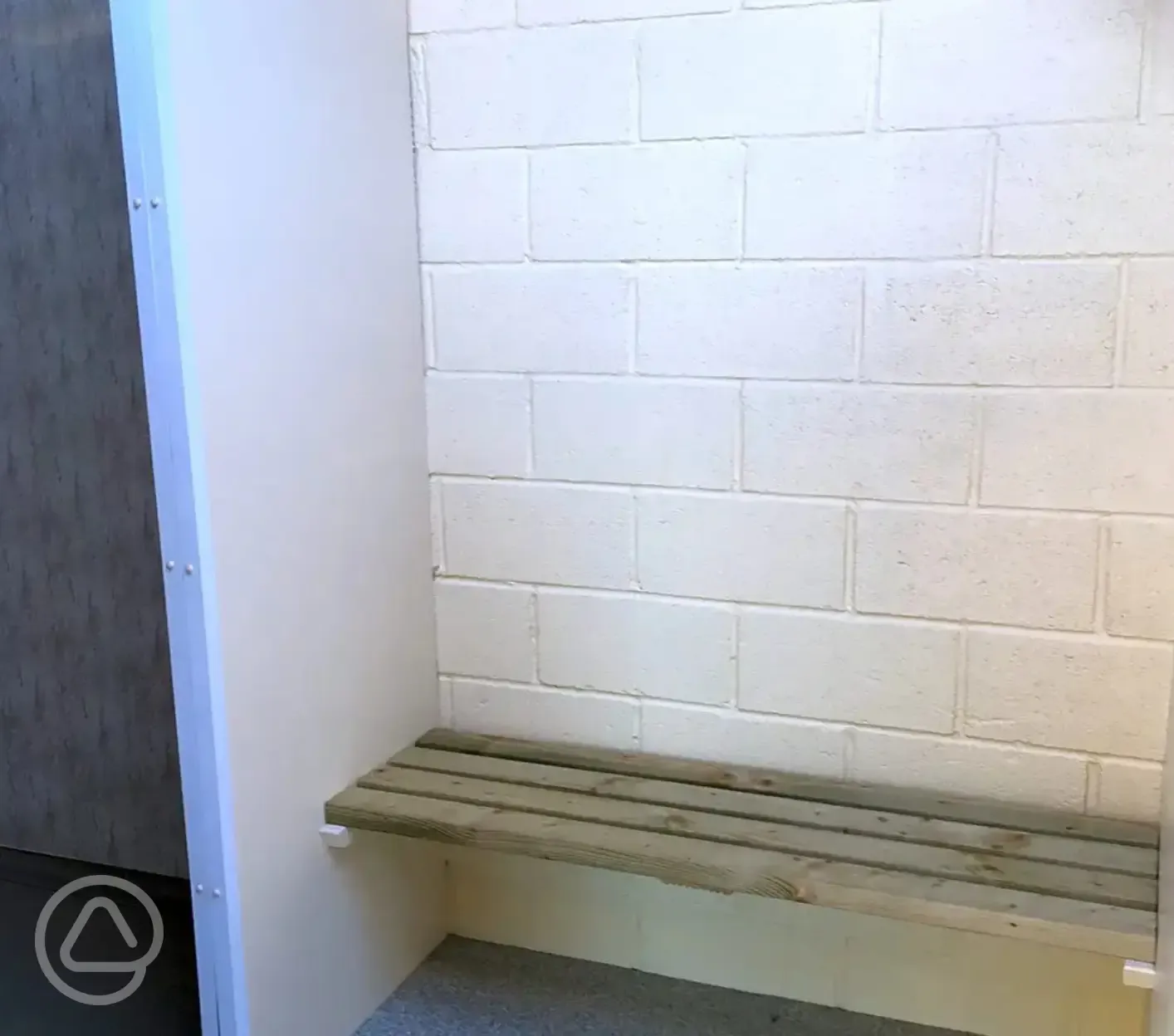 Benches by the showers