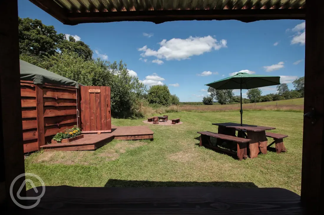 View from Woodpecker yurt