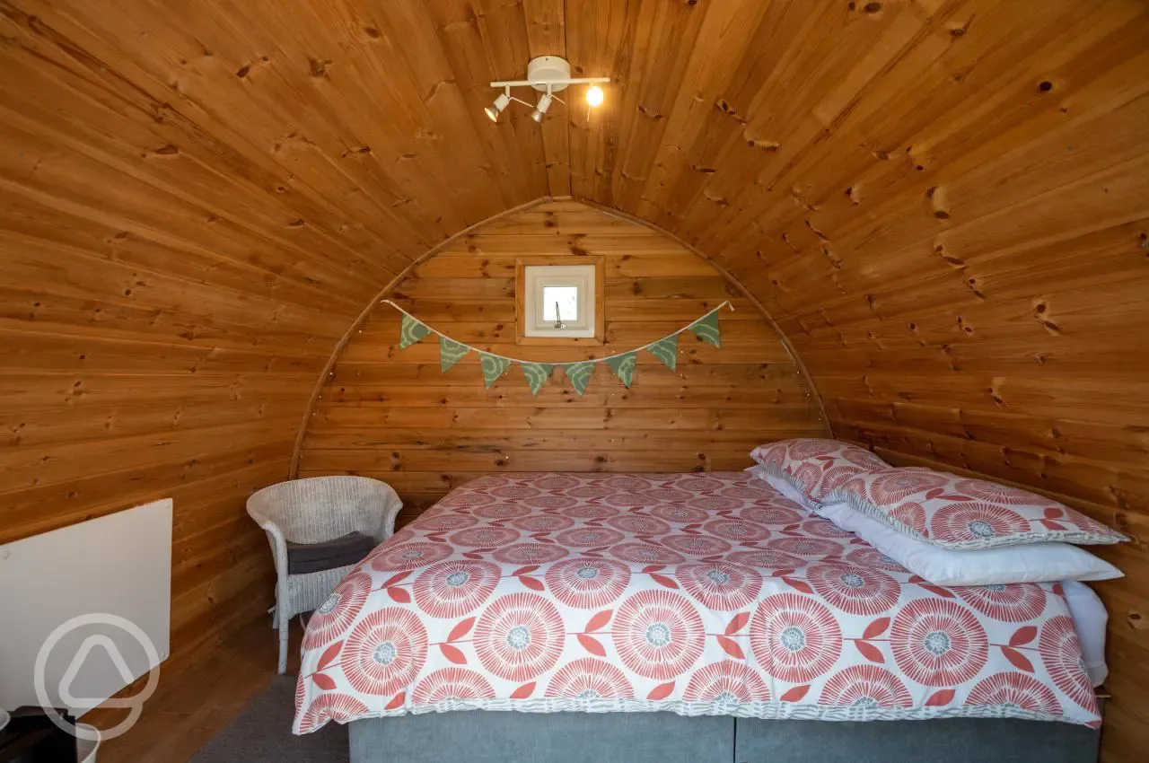 Glamping pod interior