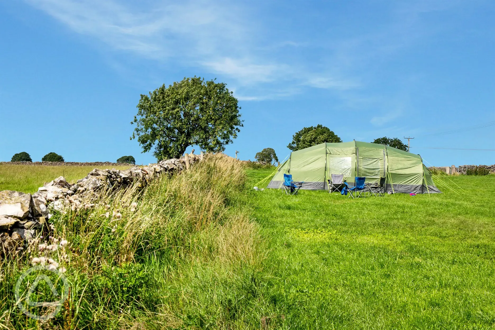 Non electric grass tent pitches, suitable for tents only