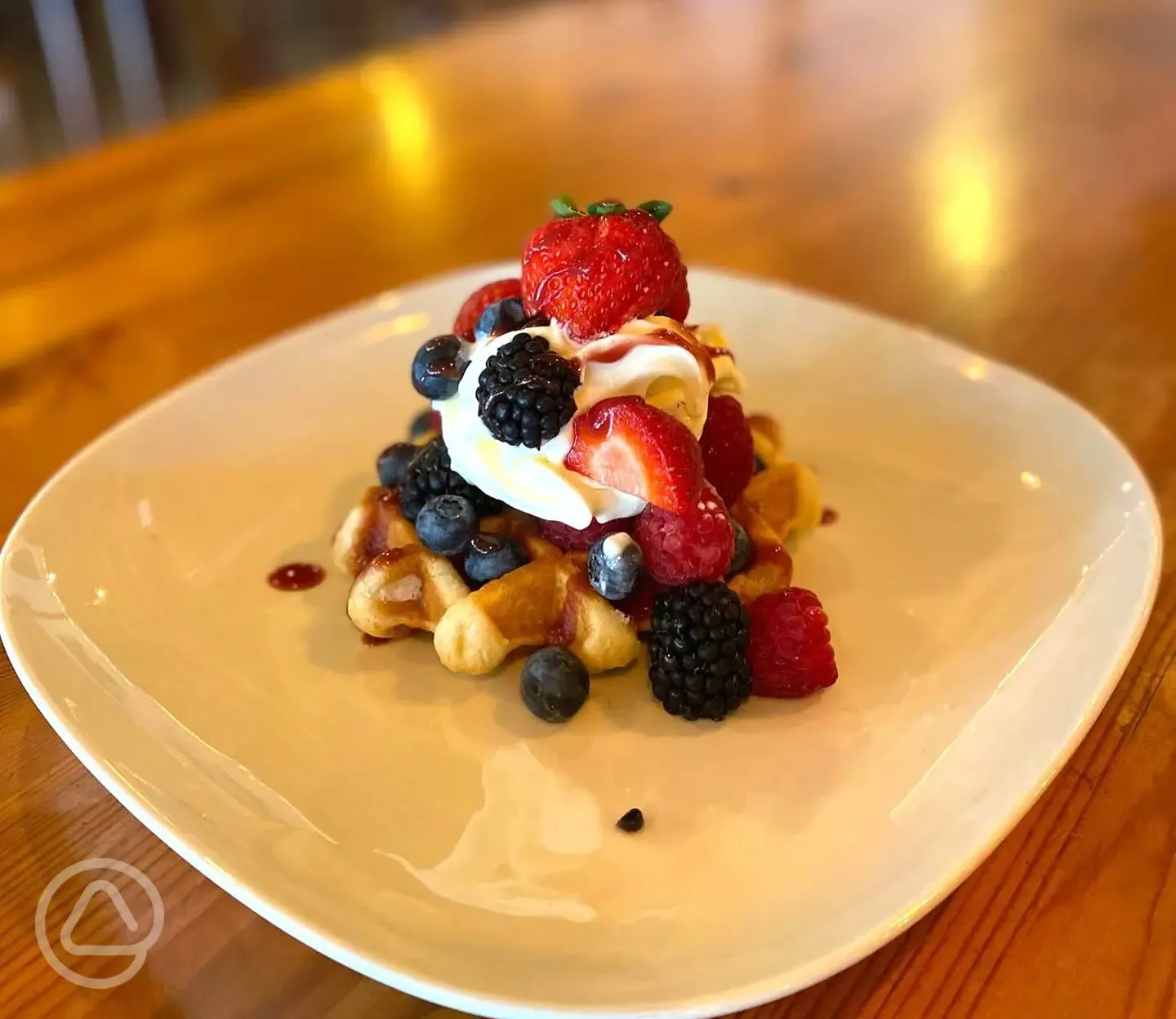 Waffle special, available at the cafe