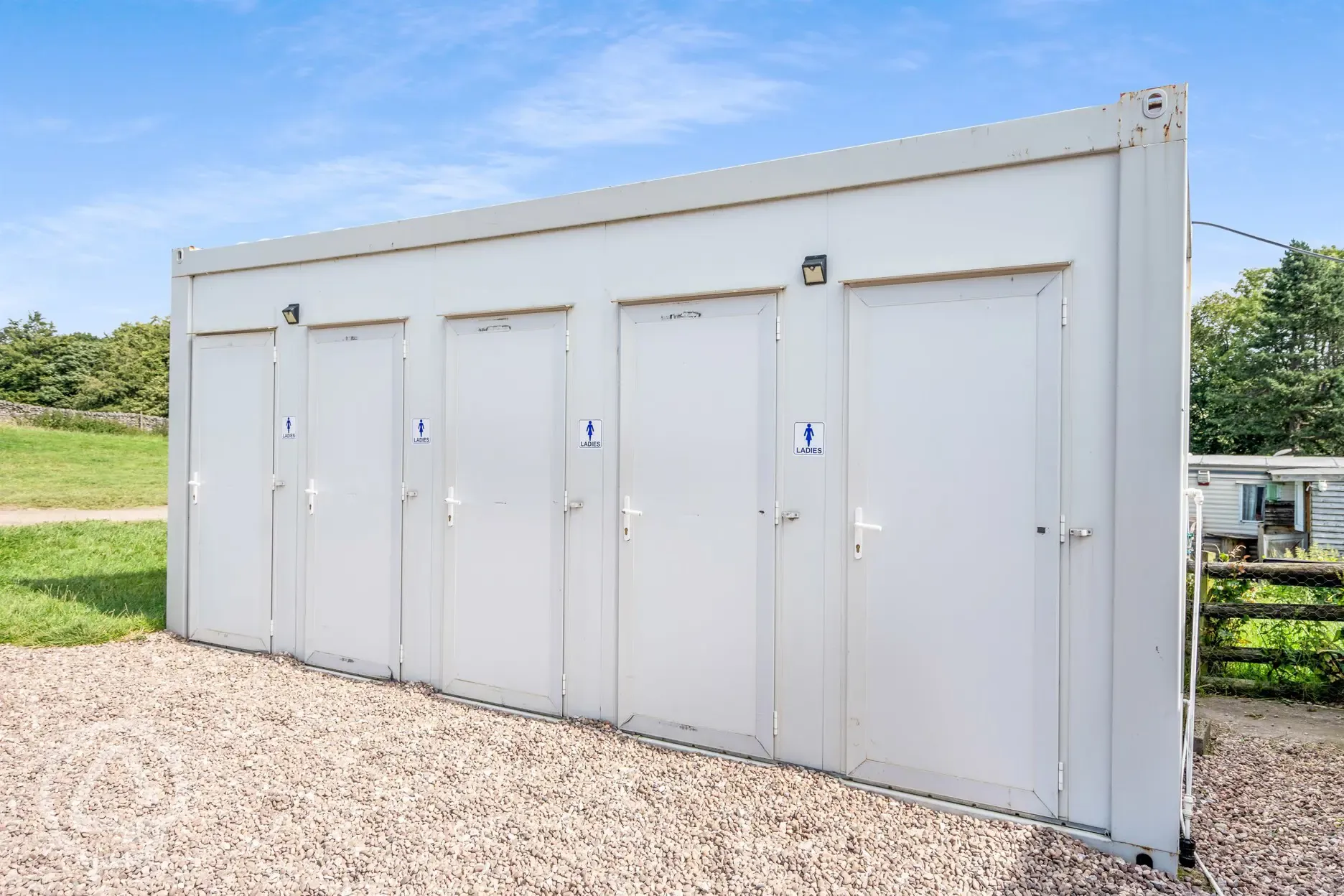 Toilet block exterior