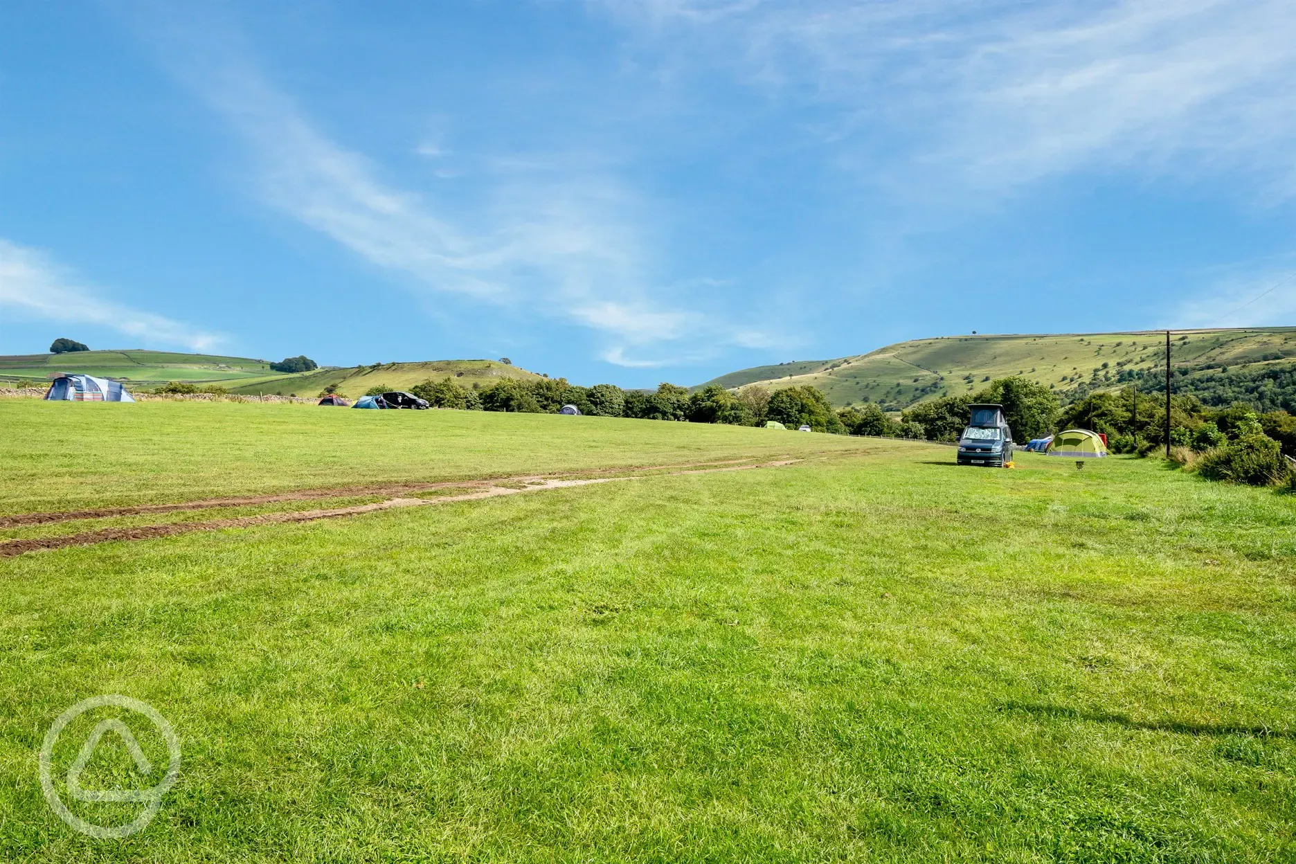Spacious non electric grass pitches
