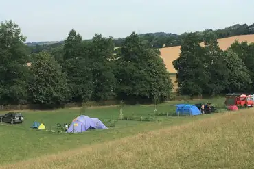 Tents on grass pitches