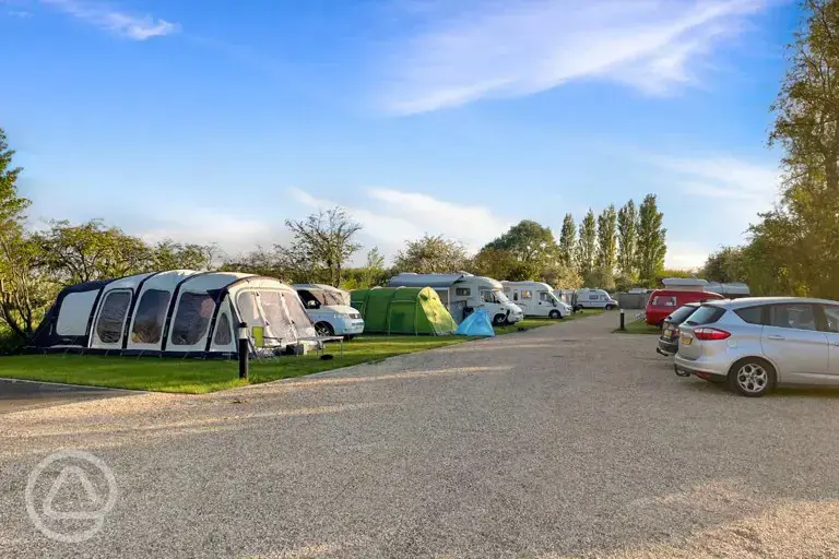 Grass and gravel pitches