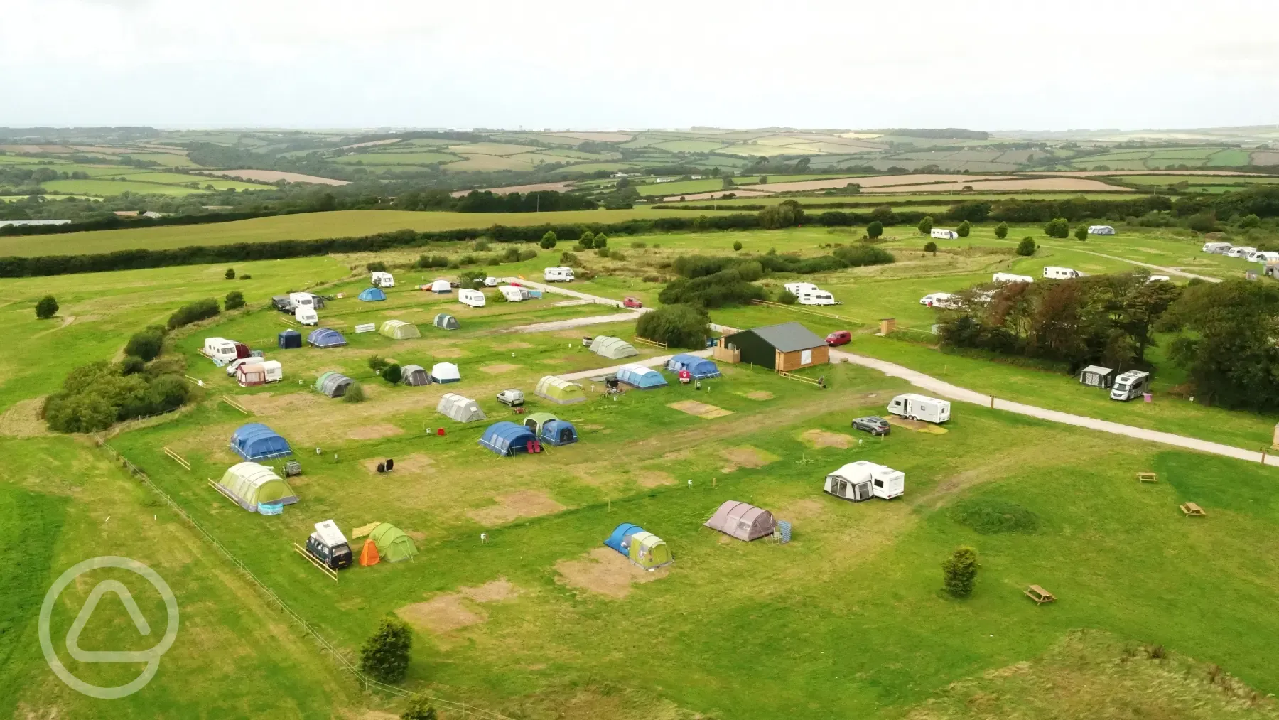 Aerial of a camping field