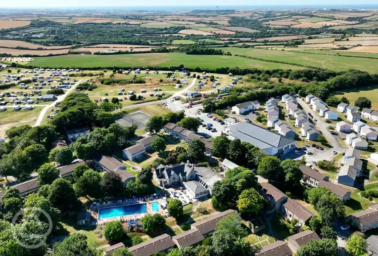Aerial of the campsite