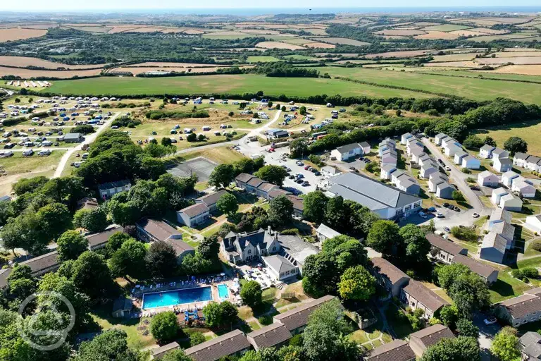 Aerial of the campsite