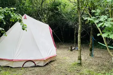 Non electric woodland tent pitch