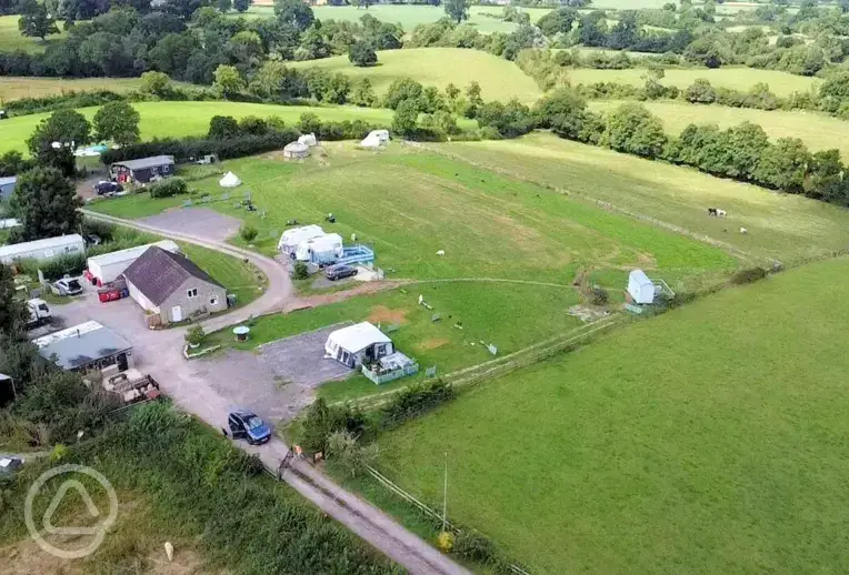 Aerial of Sunnyhill Campsite