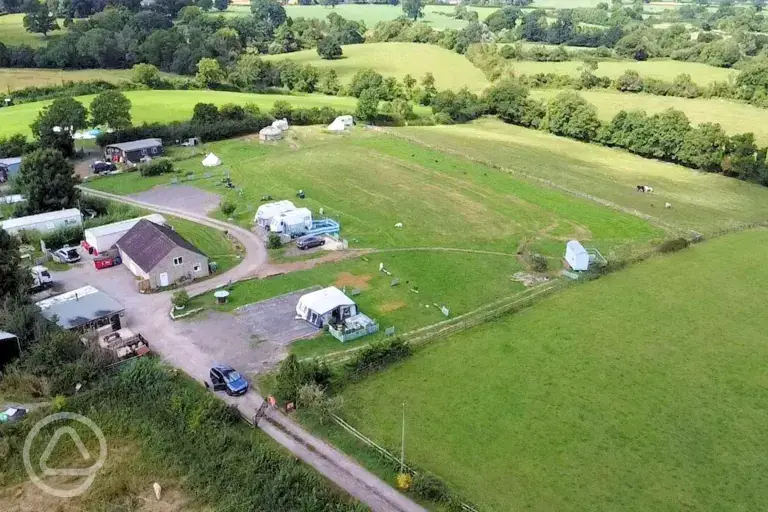 Aerial of Sunnyhill Campsite