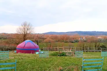 Yurt with countryside views