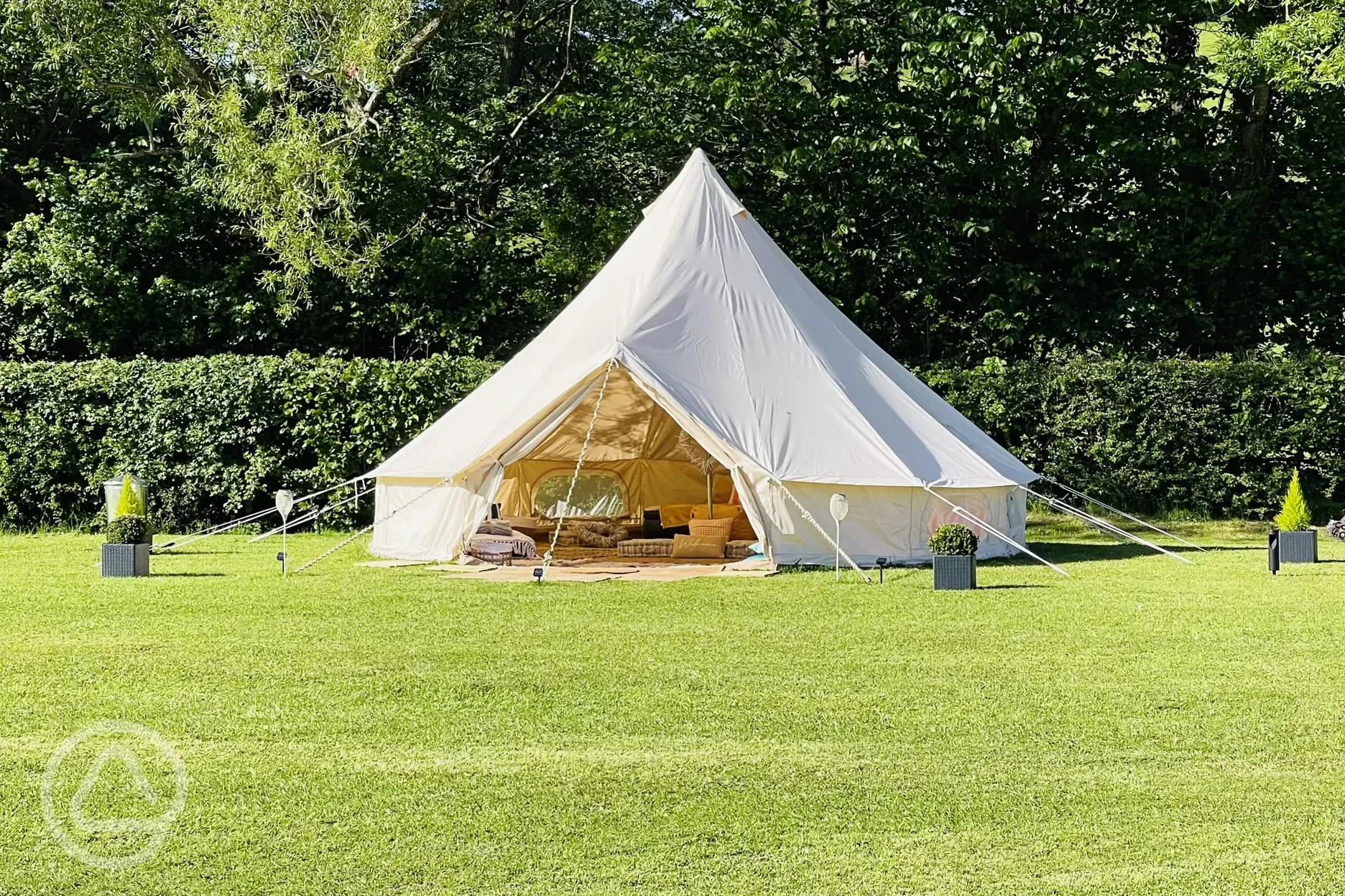 Luxury furnished bell tent