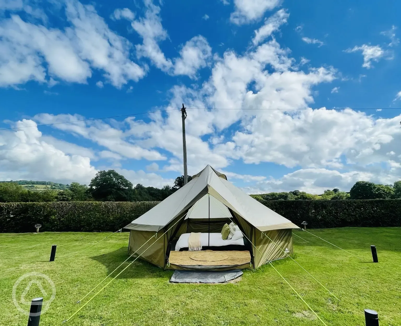 Luxury furnished bell tent