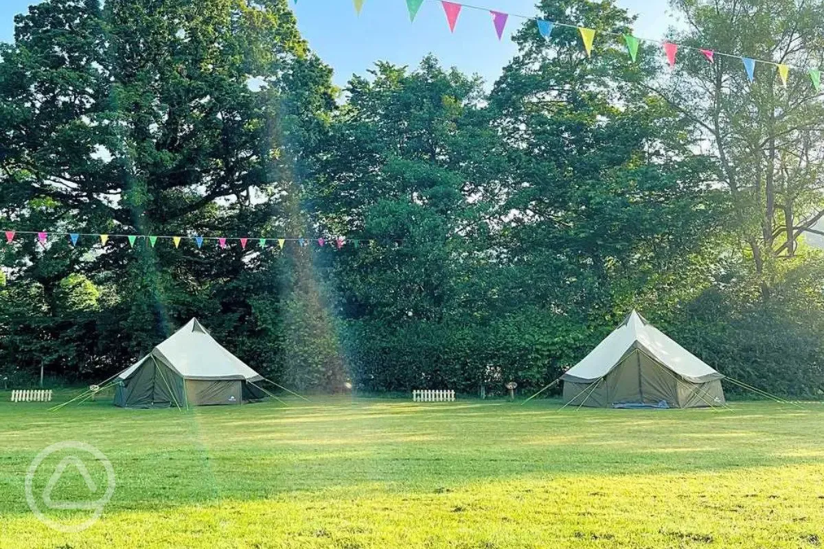 Luxury furnished bell tents