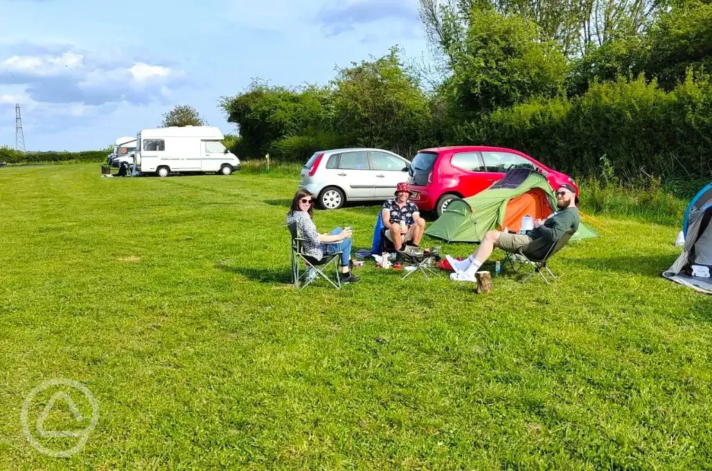 Non electric grass tent pitches