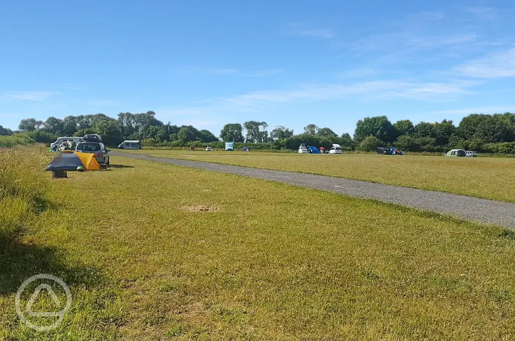 Non electric grass tent pitches