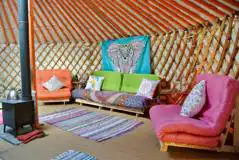 Ty Crwn Mawr yurt interior