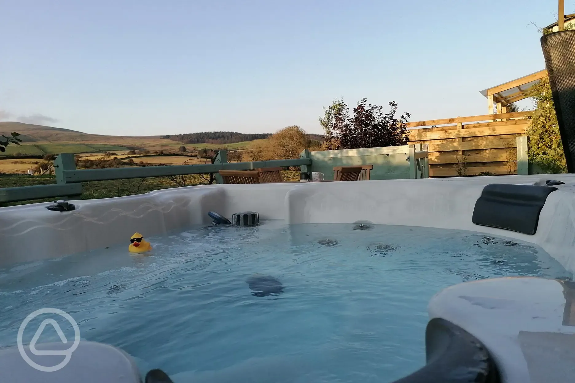 Hot tub waiting - if you are in Hedgerow hut