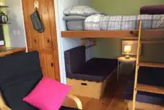 Hedgerow shepherd's hut interior