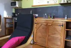 Hedgerow shepherd's hut interior