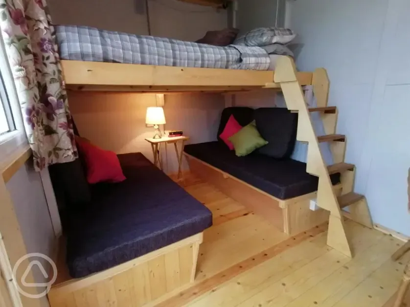 Skylark shepherd's hut interior